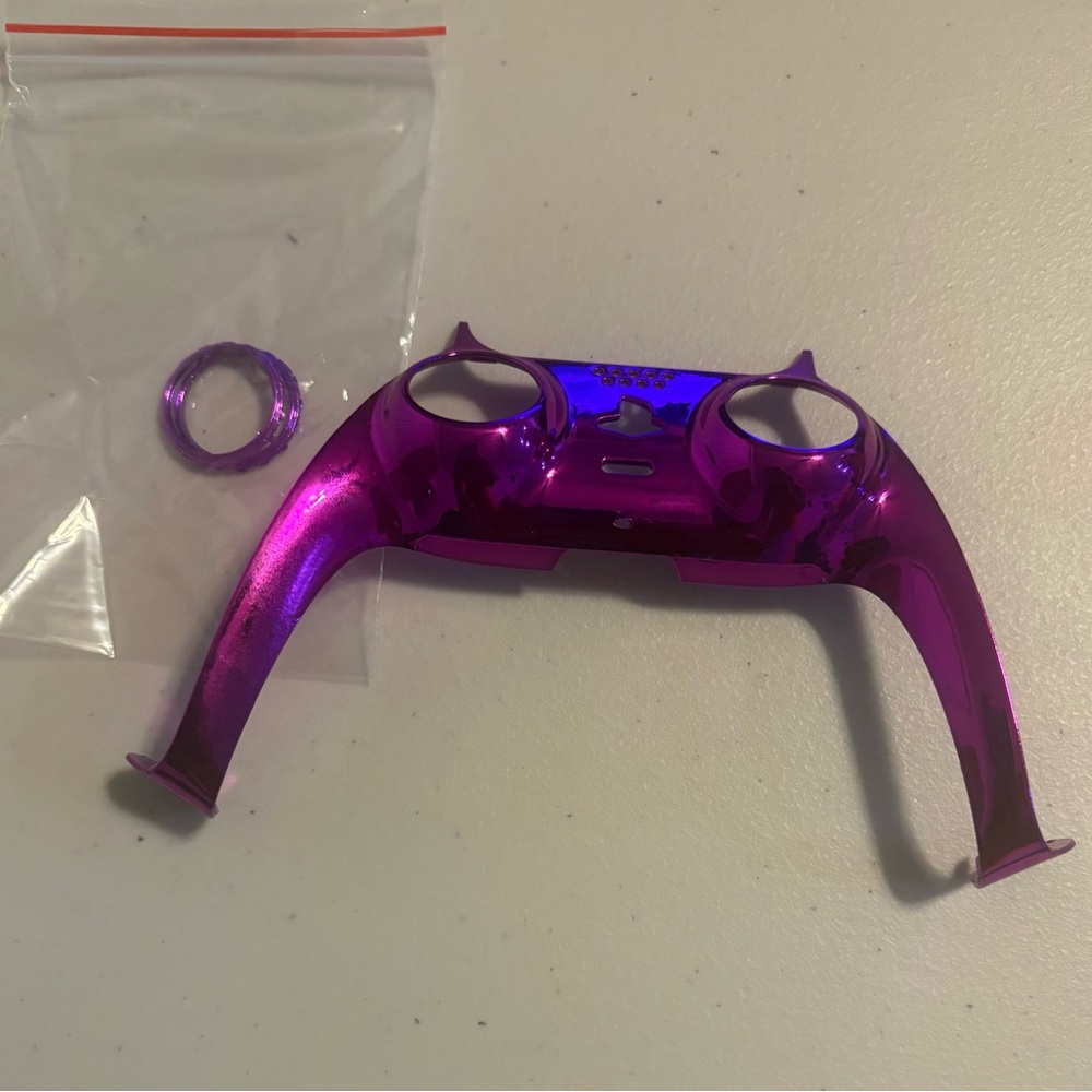 Sony PS 5 Purple Chrome Faceplate and Thumbstick Rings